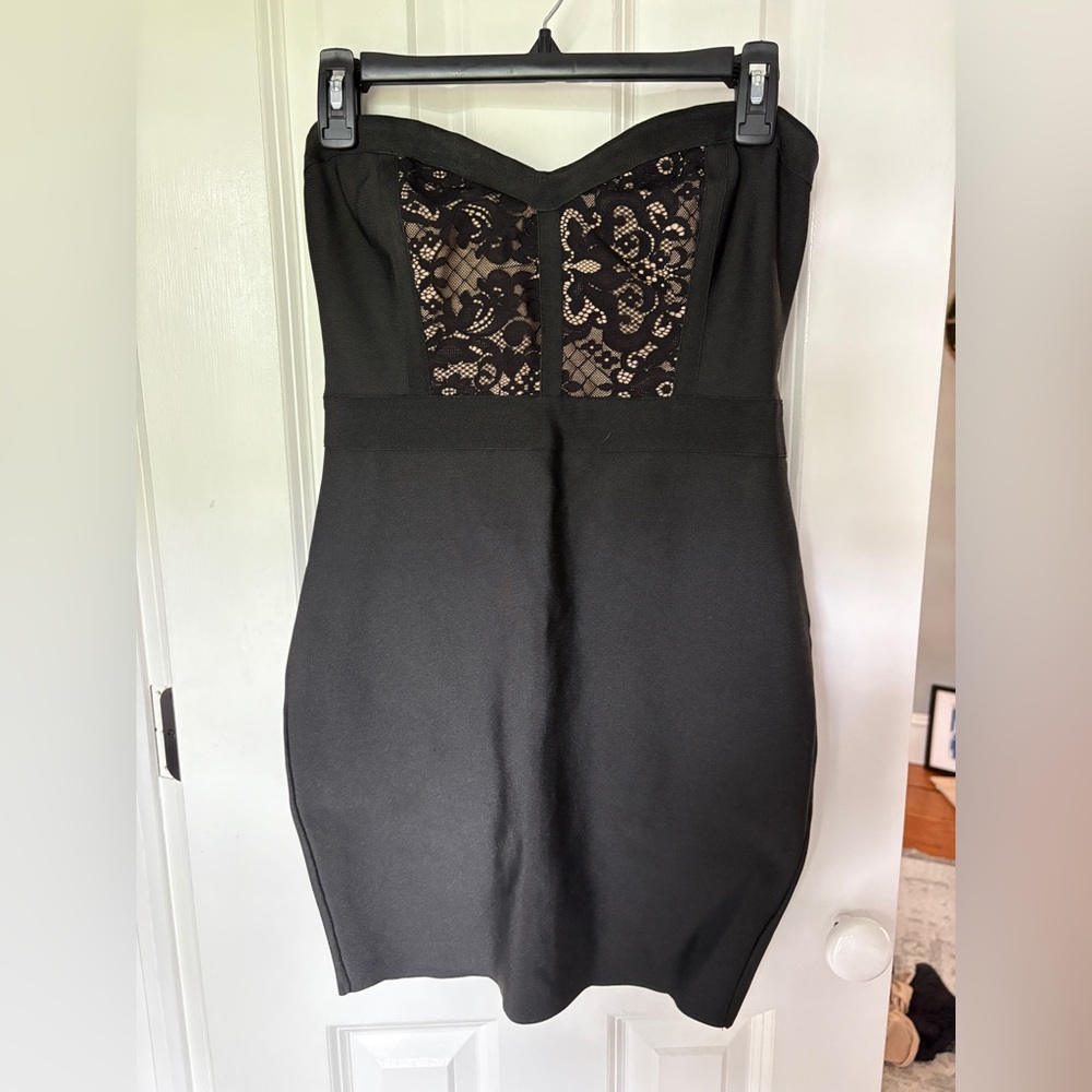 Windsor Black Strapless Sheath Dress